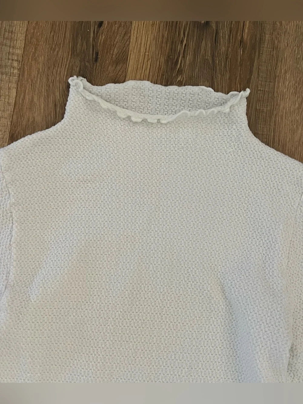 Free People Mara Mock Neck Bodysuit  White XS/S